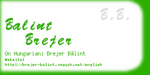 balint brejer business card